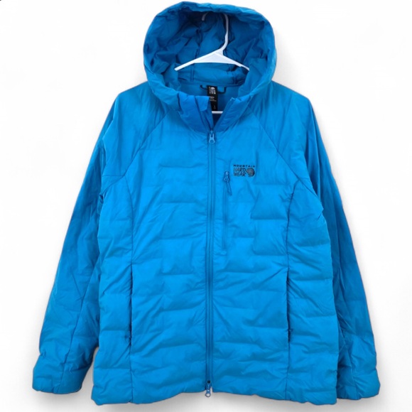 Mountain Hardwear Jackets & Blazers - Mountain Hardwear StretchDown Hooded Jacket Women’s Large Blue RDS Down Puffer